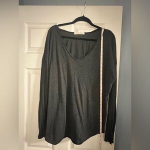 Women's Black Long Sleeve Top
